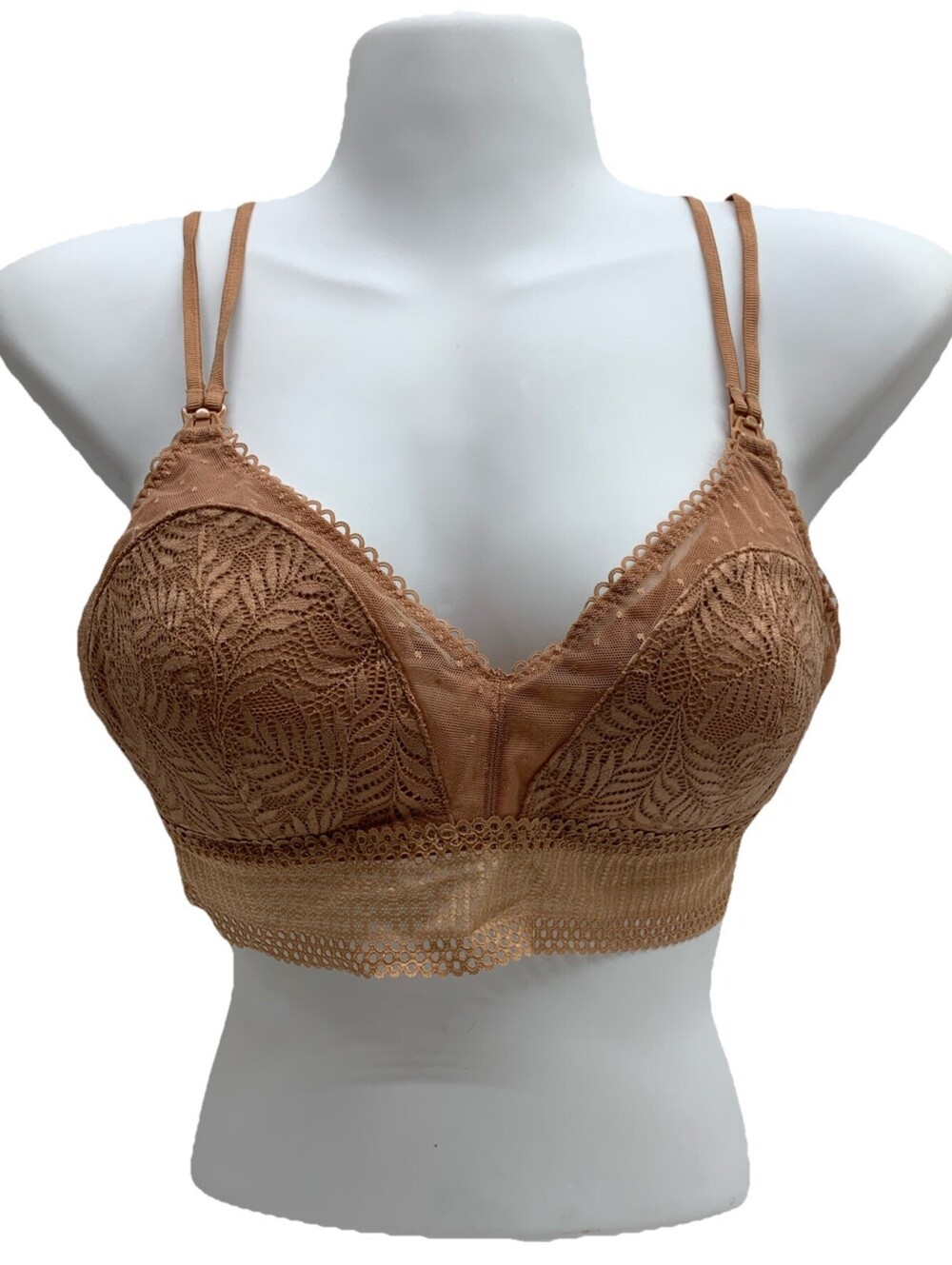 MOMANDA Lace Nursing Bra Wirefree Padded Breastfeeding Maternity Bras Size Large
